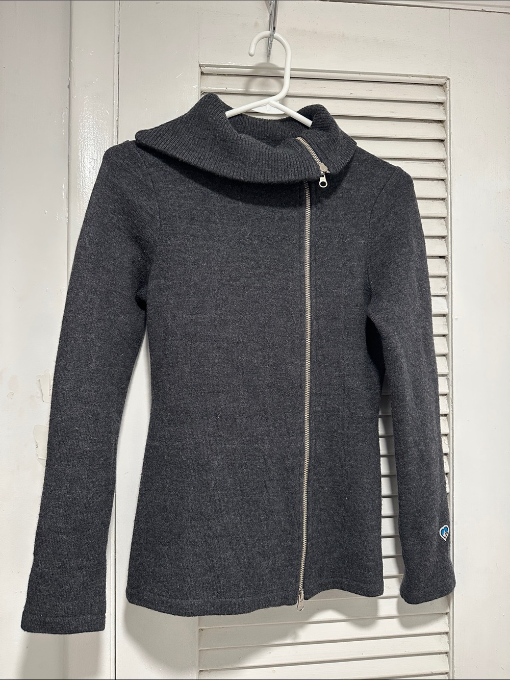 Kuhl Charcoal Asymmetrical Zip Turtleneck Sweater